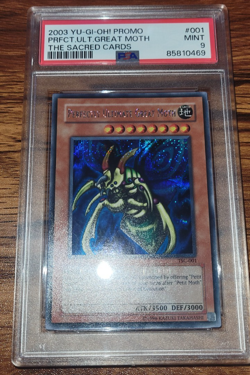 Yu-gi-oh Perfectly Ultimate Moth Promo #001 The Sacred Cards Psa 9 - Image 3