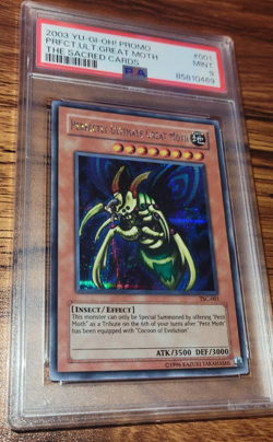Yu-gi-oh Perfectly Ultimate Moth Promo #001 The Sacred Cards Psa 9 - Image 4