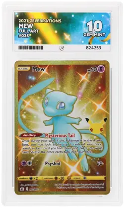 ACE 10 Mew 025/025 Celebrations 25th 2021 Holo Pokemon Card - Gem Mint - Image 1