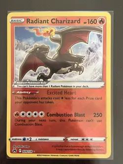 Pokemon TCG Radiant Charizard Crown Zenith Holo Card 020/159 NM/M Condition! - Image 1