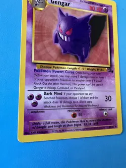 Gengar 20/62 Fossil Regular Wotc Pokemon Card LP Non-Holo - Image 5