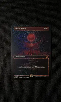 Blood Moon Anime Borderless (CONFETTI FOIL) (NM) - MTG Wilds of Eldraine - Image 1