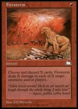 1x Moderately Played, English Firestorm - Weatherlight - Image 1