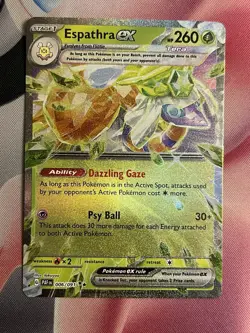 Pokemon TCG Espathra ex Scarlet & Violet: Paldean Fates 006/091 Holo Double Rare - Image 1
