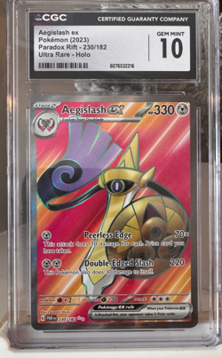Aegislash ex – CGC 10 GEM MINT – Ultra Rare Holo – Paradox Rift Pokemon 2023 - Image 1