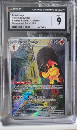 Armarouge 203/198 – CGC 9 – Secret Rare – Scarlet & Violet Base – Holo Pokemon - Image 1