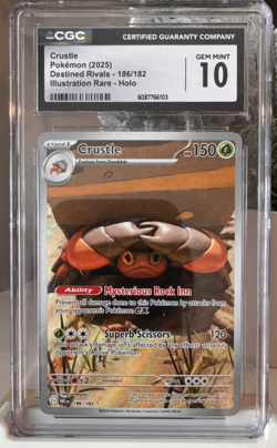 Crustle 186/182 – CGC 10 GEM MINT – Illustration Rare – Destined Rivals Pokemon - Image 1