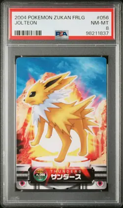 2004 POKEMON ZUKAN FIRERED LEAFGREEN #056 JOLTEON PSA 8 - Image 1