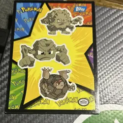 Topps Pokemon TCG Card Lot- Pikachu, Squirtle, Bulbasaur, Eevee, Geodude 6 Cards - Image 4