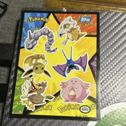 Topps Pokemon TCG Card Lot- Pikachu, Squirtle, Bulbasaur, Eevee, Geodude 6 Cards - Image 5