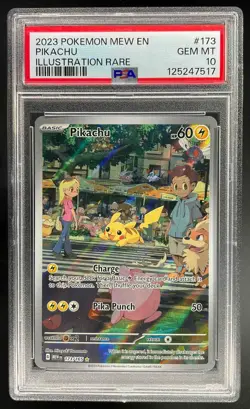 2023 Pokemon S&V 151 Pikachu Illustration Rare PSA 10 Gem Mint #173/165 - Image 1
