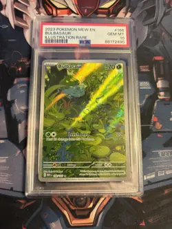 2023 POKEMON MEW EN-151 ILLUSTRATION RARE #166 BULBASAUR PSA 10 - Image 1