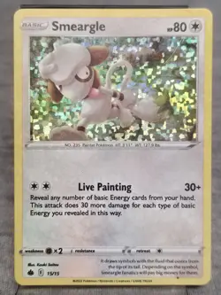 Smeargle McDonalds 2022 Pokemon Card 15/15 Happy Meal Set Holo LP - Image 1