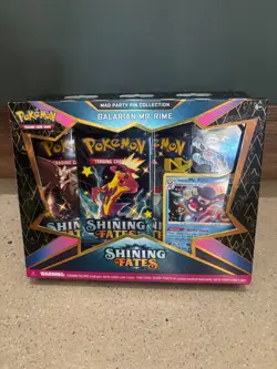 NEW Pokemon TCG Shining Fates Mad Party Pin Collection Galarian Mr Rime UNOPENED - Image 1