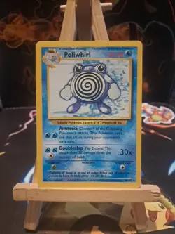 Pokemon Base Set Poliwhirl 38/102 Light Play - Image 1
