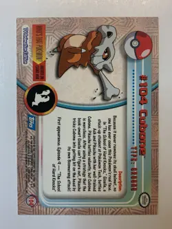 2000 Topps Pokemon TV Series 2 #104 Cubone (C) FREE COMBINED SHIPPING - Image 2