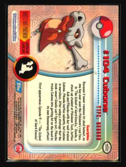 Cubone [Foil] #104 Pokemon 2000 Topps TV - Image 2