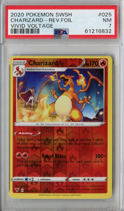 Pokemon - Charizard (025/185) - Reverse Holo Rare - Vivid Voltage [PSA 7] - Image 1