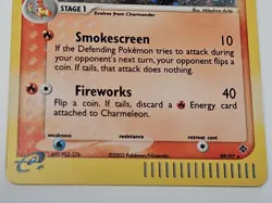 Pokemon Charmeleon (E-Series) 99/97 EX Dragon Holo NEAR MINT BIG SWIRL E Reader - Image 5
