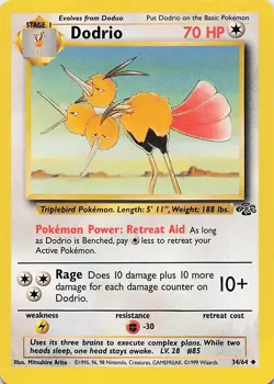 Dodrio 34/64 Jungle Uncommon - Pokemon TCG - LP - Image 1