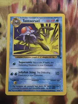 Tentacruel 44/62 Fossil Uncommon Moderate Play Pokemon - Image 1