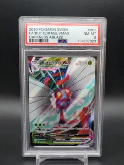2020 Butterfree VMAX 002/189 Darkness Ablaze PSA 8 Pokemon TCG - Image 1