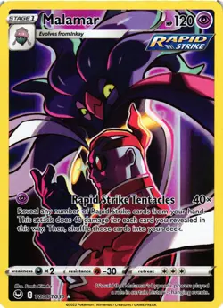 Pokemon TCG Malamar SWSH12: Silver Tempest Trainer Gallery TG06/TG30 Holo NM - Image 1