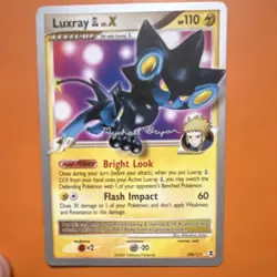 Pokemon Luxray GL Rising Rivals Holo Rare 109/111 Autographed WC 2010 - Image 1