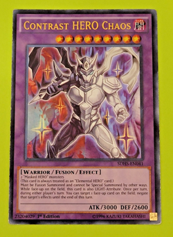 Yu-Gi-Oh Contrast Hero Chaos 1st Edition Ultra Rare SDHS-EN041 Lp - Image 1