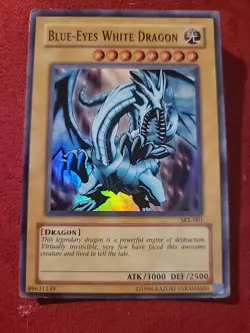 Yugioh! Blue-Eyes White Dragon - SKE-001 - Super Rare - 1st Edition - Image 1