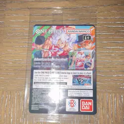 Bandai Namco Monkey D. Luffy US Voyage Promo Full Art Holo P-055 One Piece CCG - Image 2