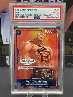 2024 One Piece EN OP02-063 Mr 1 (Daz.Bonez) Offline Regionals V3-Finalist PSA 10 - Image 1