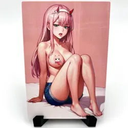 Darling in the Franxx Zero Two Sexy Anime Waifu Girl Lewd Goddess Story Art Card - Image 1
