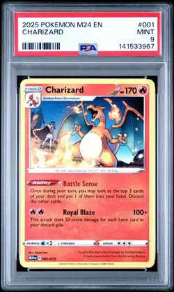 Charizard 001/015 PSA 9 Mint Non-Holo McDonald’s 2024 Pokemon Card 🔥🔥 - Image 1