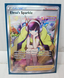 2023 Pokemon Elesa's Sparkle Full Art Holo Card Crown Zenith 147/159 Ultra Rare - Image 1