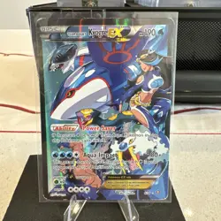 Pokemon Team Aquas Kyogre EX Full Art Ultra Rare Card 6/34 Double Crisis LP - Image 1