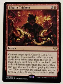 1x Tibalt's Trickery Regular 153 LP Light Play KHM Kaldheim MTG Magic the Gather - Image 1