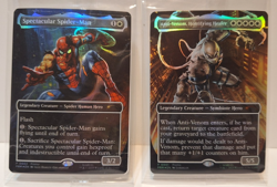 Magic the Gathering MTG Marvel Legends SPECTACULAR SPIDER-MAN & ANTI-VENOM Cards - Image 1