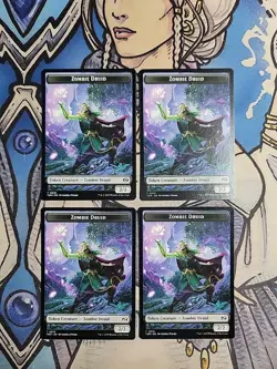 4x Zombie Druid (2,2) / Insect (1,1) Dual-Sided Tokens - NM/M TDC MTG - Image 1