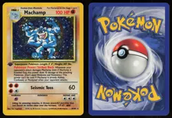 Machamp 8/102 Galaxy Holo Rare Base Set 1st Edition Pokemon - Image 3