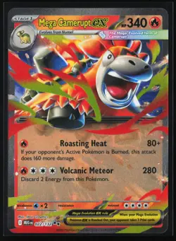 Pokemon TCG: Mega Camerupt ex-Double Rare Holo - Mega Evolution - #022/132 - Image 1