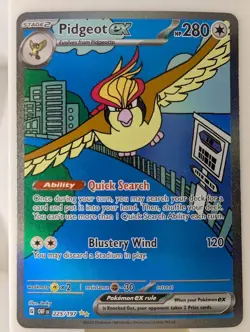 Pidgeot EX 225/197 - Pokemon Obsidian Flames Card - NM - Image 1