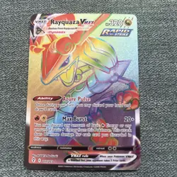 Pokemon TCG Rayquaza VMAX 217/203 Evolving Skies Rainbow Secret Rare - Image 1