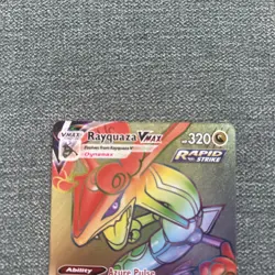 Pokemon TCG Rayquaza VMAX 217/203 Evolving Skies Rainbow Secret Rare - Image 3