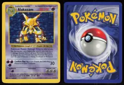 Alakazam 1/102 Shadowless Holo Rare Base Set Pokemon - Image 3
