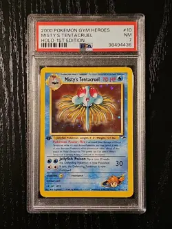 2000 Pokemon Gym Heroes 1st Edition Misty's Tentacruel 10/132 Holo Rare PSA 7 NM - Image 1