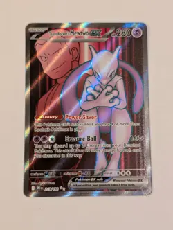 Pokemon TCG Team Rocket's Mewtwo EX 213/182 Destined Rivals NM - Image 1