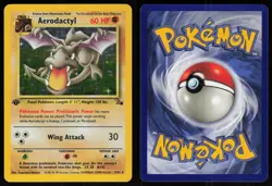 Aerodactyl 1/62 Rare Fossil Holo 1st Edition Pokemon - Image 3