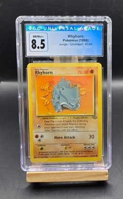 Pokemon Rhyhorn 1999 Jungle 61/64 CGC 8.5 - Image 1