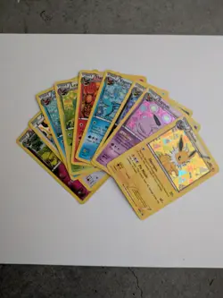 Pokemon Black & White, black star promo eeveelution set, special art holo - Image 3